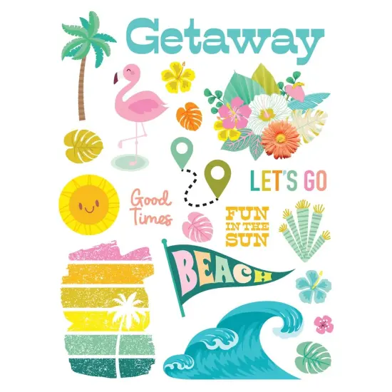 Just Beachy Rub-Ons 6"X8"-2/Pkg {4}