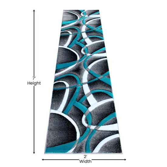 Masada Rugs Sophia Collection Area Rug with Hand Carved Intersecting Arch Design {5}