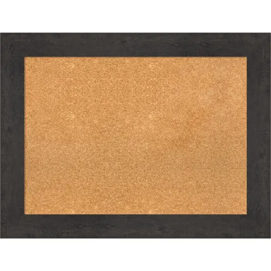 Rustic Plank Framed Corkboard, Natural Cork Espresso {7}