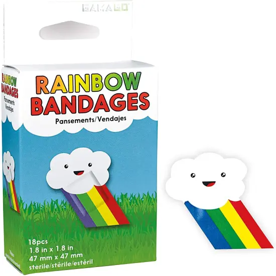 Rainbow Bandages | Set of 18 Individually Wrapped Self Adhesive Bandages {1}