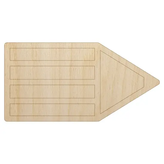 Pencil Stub Writing Homework Unfinished Wood Shape Piece Cutout for DIY Craft Projects {7}