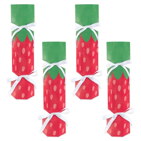 Big Dot of Happiness Berry Sweet Strawberry - No Snap Fruit Themed Birthday Party or Baby Shower Party Table Favors - DIY Cracker Boxes - Set of 12 {1}