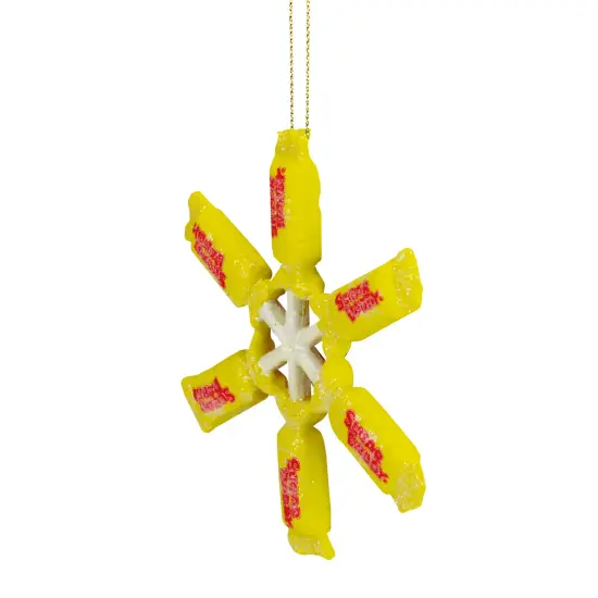 Northlight 4" Sugar Daddy Lollipop Snowflake Christmas Ornament Yellow {4}