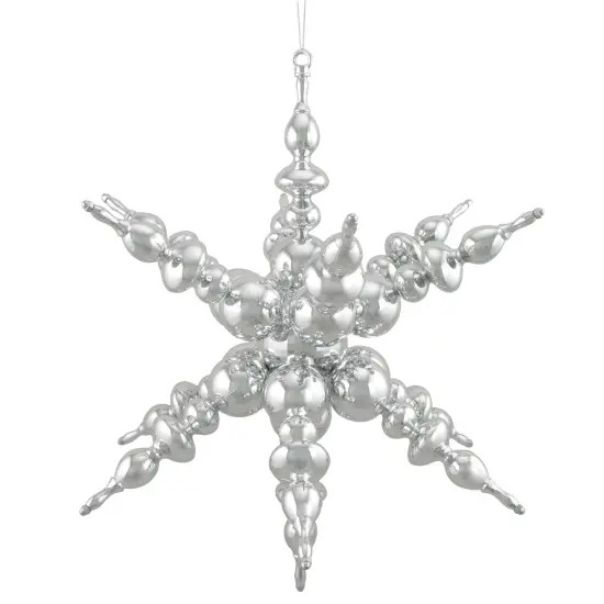 Northlight Shatterproof 3D Sunburst Snowflake Commercial Christmas Ornament - 24" - Silver {1}