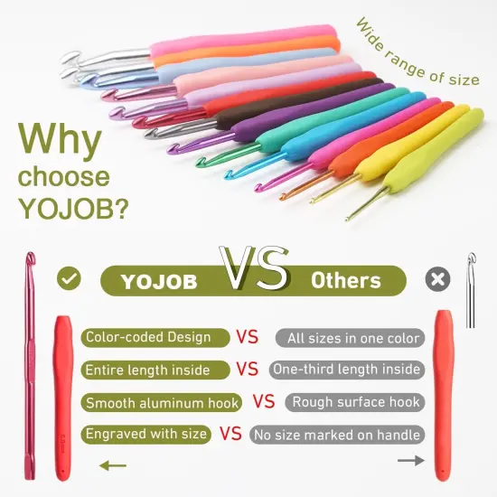 5Mm Crochet Hook, Supers Smooth 5 Mm Ergonomic Crochet Hooks for Beginner, Comfort for Arthritic, 1 Pack {5}