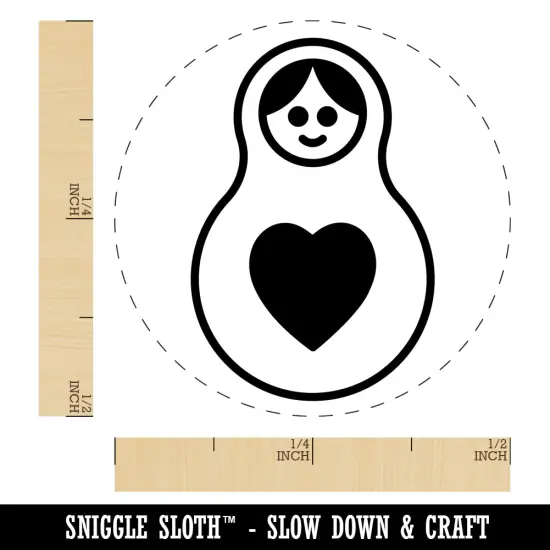Matryoshka Babushka Russian Nesting Stacking Doll Self-Inking Rubber Stamp for Stamping Crafting Planners Sky Blue {1}