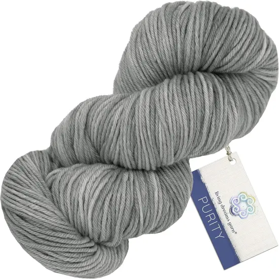 Living Dreams Purity: Organic Merino DK Yarn. Pacific Northwest Hand Dyed. Pebble {1}