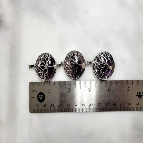 Amethyst Tree of Life Pendant {6}