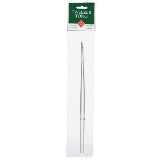 Tweezer Tong 12 Inch Stainless Steel, Narrow {2}