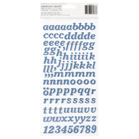 American Crafts Hello Little Boy Thickers Stickers 216/Pkg-Alpha {3}