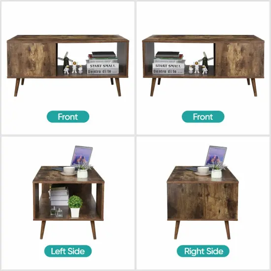 Open Storage Shelving Coffee Table Tea Table Home. {3}