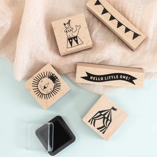 Violet Studio Wooden Stamp Set 9/Pkg-Little Circus {3}