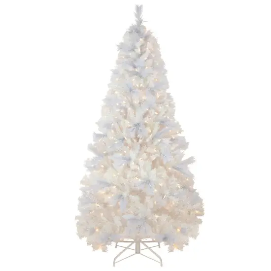 Northlight 7.5' Pre-Lit Seneca White Spruce Artificial Christmas Tree, Dual Function LED Lights {1}