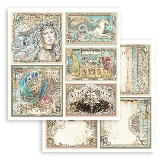 Stamperia Double-Sided Paper Pad 12"X12" 10/Pkg-Songs Of The Sea, 10 Designs/1 Each {6}