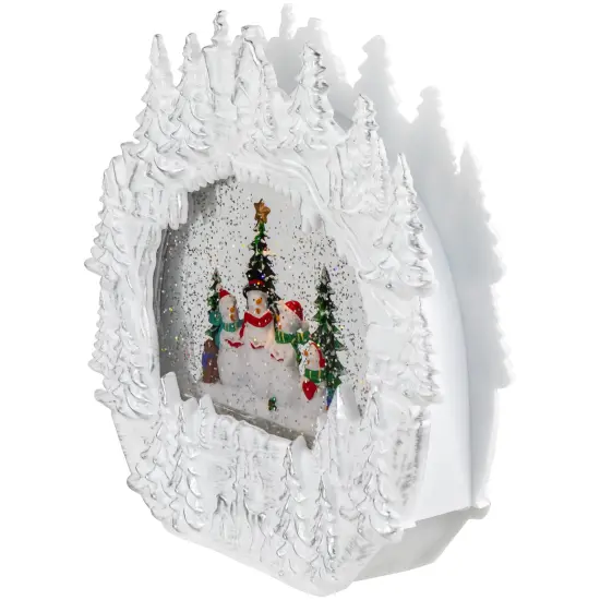 Northlight LED Lighted Caroling Snowmen Christmas Snow Globe - 9.5" White {7}