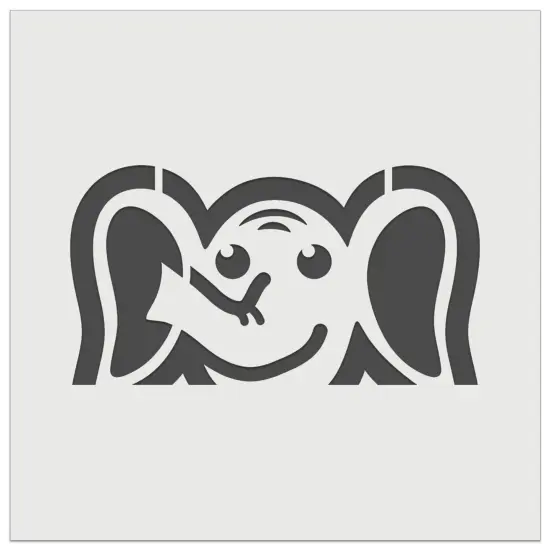 Peeking Elephant Wall Cookie DIY Craft Reusable Stencil {7}