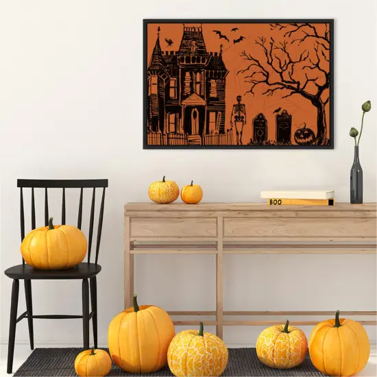 Haunted House I by Anne Tavoletti Canvas Art Framed {6}