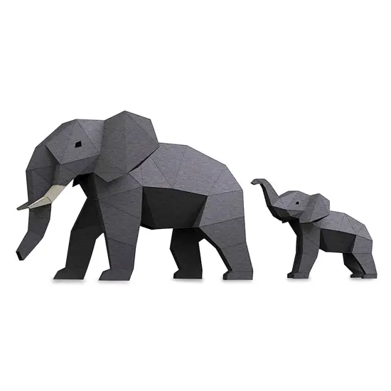Papercraft World 3D Papercraft Model DIY Kit - Elephants {1}