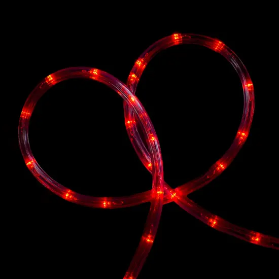 Northlight Flexible Incandescent Outdoor Christmas Rope Light - Red- 18' Clear Wire {1}