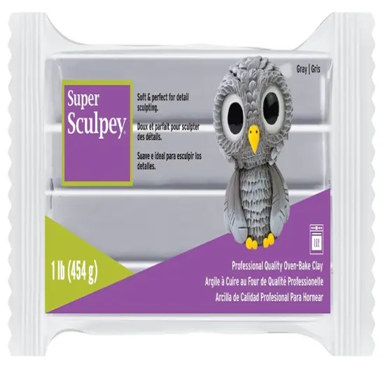 Super Sculpey Polymer Clay 1lb-Gray {3}