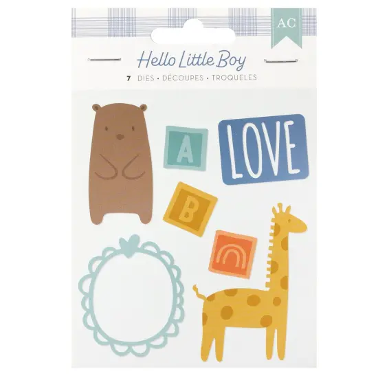 American Crafts Hello Little Boy Metal Die Set-7/Pkg {1}