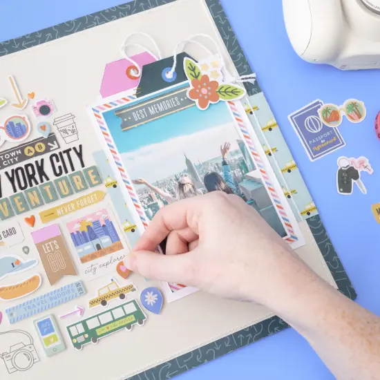 American Crafts Coast-to-Coast Ephemera Die-Cuts 76/Pkg-Icons, Foil {4}