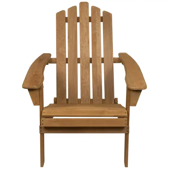 Northlight 36" Natural Stained Classic Folding Wood Adirondack Chair Brown {4}