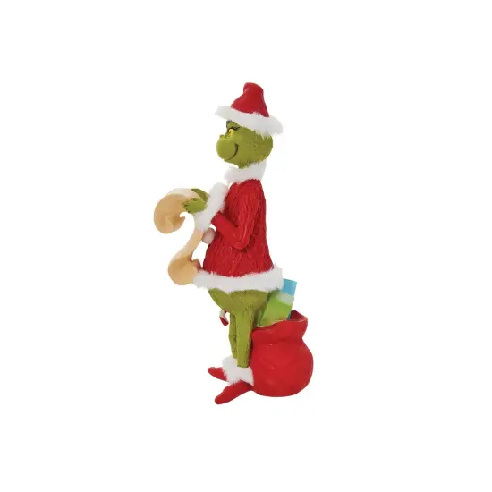 Department 56 Department 56 Dr Seuss Grinch Checking His List Christmas Figure #6010972 Red {4}