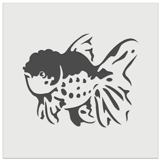Fancy Lionhead Goldfish Aquarium Pet Wall Cookie DIY Craft Reusable Stencil {7}
