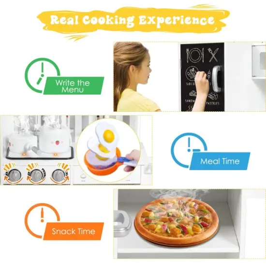 Wooden Pretend Play Kitchen Sets with Simulated Sound {6}