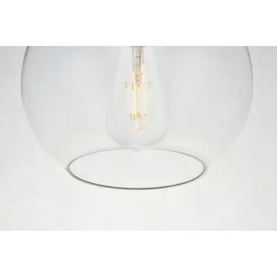 Baxter 1 Light Chrome Flush Mount With Clear Glass {5}