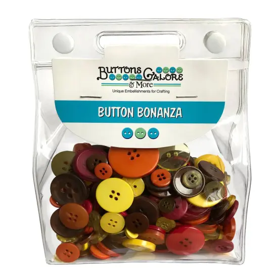 Buttons Galore Button Bonanza Bulk Buttons for Sewing & Crafts, Assorted Colors - .50 LBS. Harvest {2}