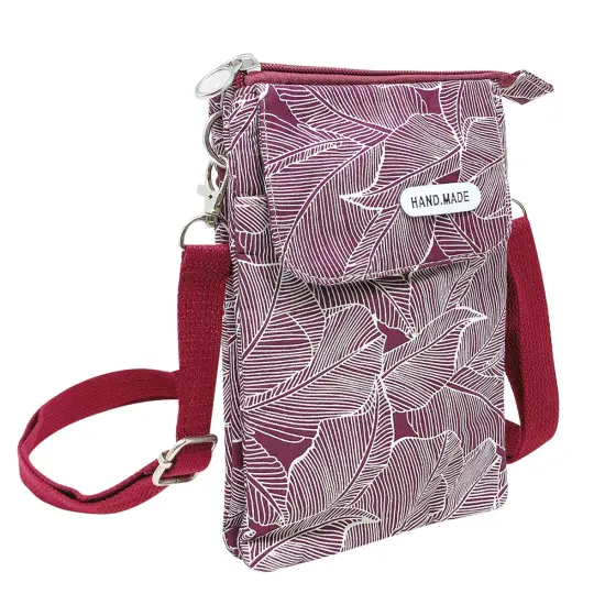 Wrapables Mini Crossbody Cell Phone Bag Front Flap / Wine {1}