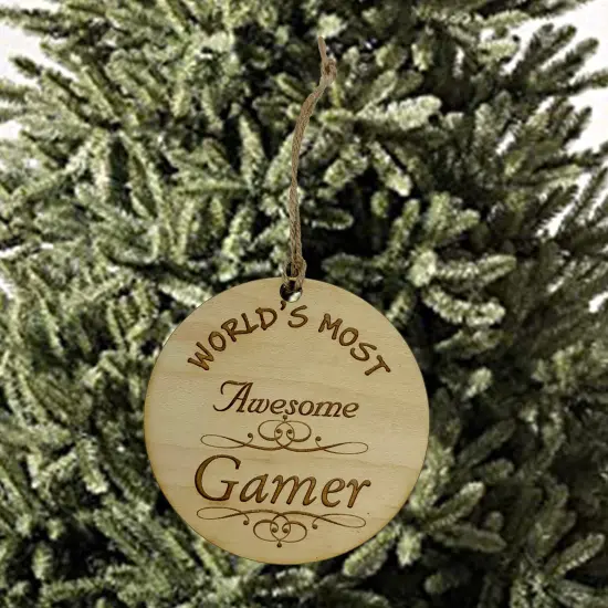 Worlds most Awesome Gamer - Ornament {2}