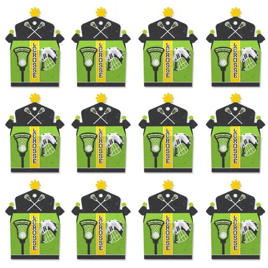 Big Dot of Happiness Lax to the Max Lacrosse Treat Box Party Favors Party Goodie Gable Boxes Set of 12 {6}