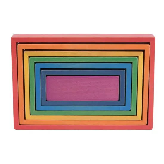 Wooden Rainbow Architect Rectangles - Set of 7 {3}