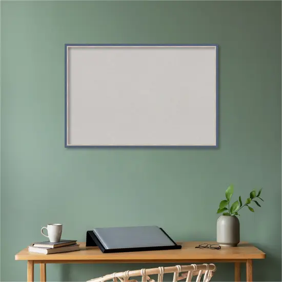 Theo Narrow Wood Framed Corkboard, Grey Cork Theo Blue {5}