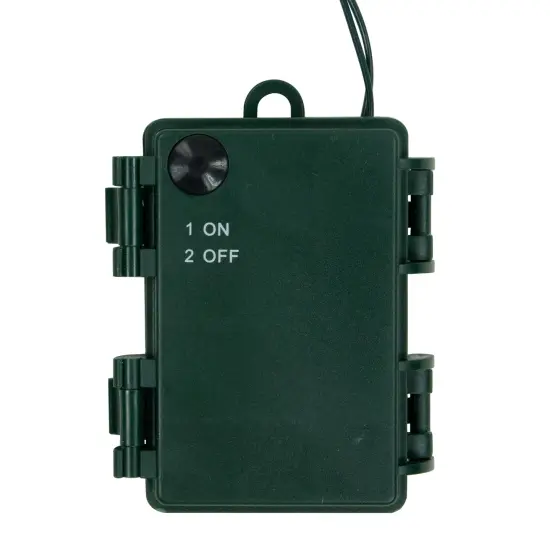 Northlight Pre-Lit LED Battery Operated Pine Artificial Christmas Garland - 18' x 3" - Multicolor Lights Green {7}