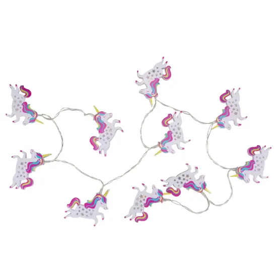 Northlight Unicorn Mini Christmas Light Set - 3' Clear Wire - 10ct White {6}