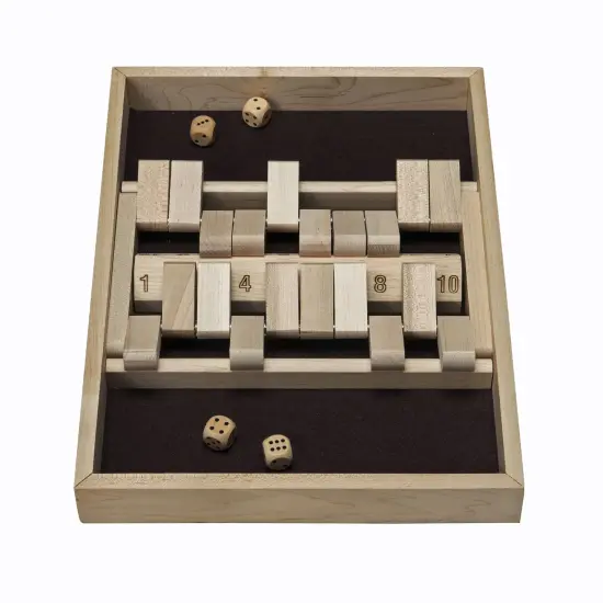 WE Games Double Sided 10 Number Shut the Box Board Game, 14 in. Made in USA {2}