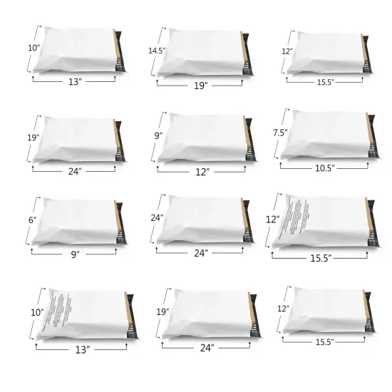 Glossy White Poly Bag Mailer Envelopes | RADYAN&reg; {2}
