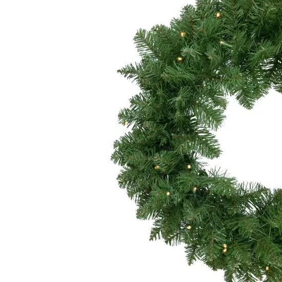 Northlight Pre-Lit Whitmire Pine Artificial Christmas Wreath - 24" - Warm White LED Lights Green {5}