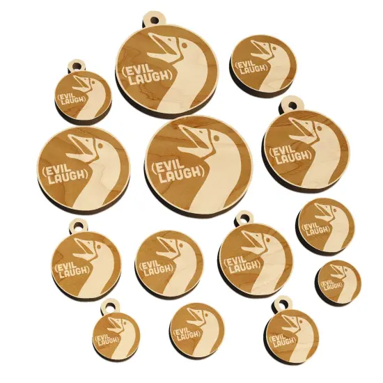 Goose Evil Laugh Mini Wood Shape Charms Jewelry DIY Craft {7}