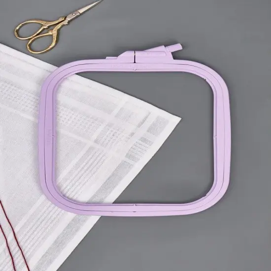 Plastic Square Hoop Nurge 170-14 Pastel Lilac {1}