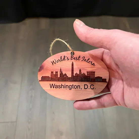 worlds Best Intern Washington DC- Cedar Ornament {4}