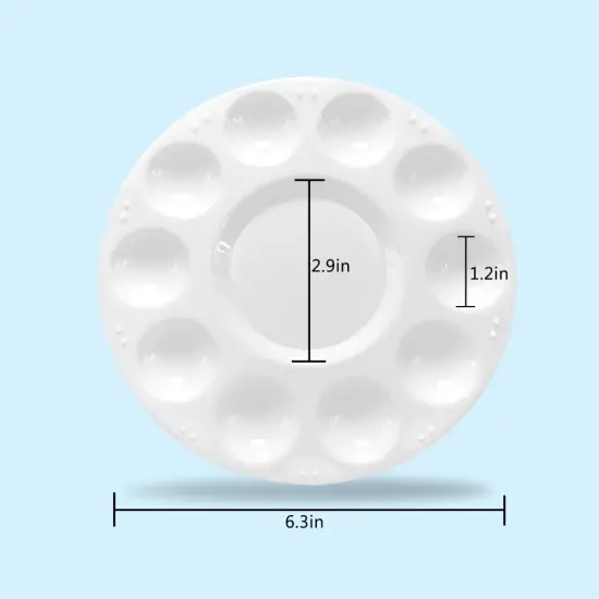 12 Pieces Paint Tray Palettes, Plastic Paint Pallets for Kids or Students to Paints on School Project or Art Class-12pcs {2}