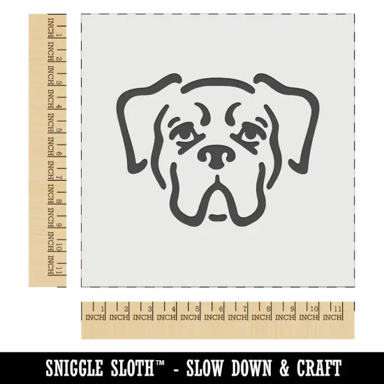 Boxer Dog Head Wall Cookie DIY Craft Reusable Stencil {1}