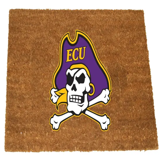 The Memory Company NCAA East Carolina Pirates Rectangular Coir Door Mat 29.5" x 19.5" Brown {1}