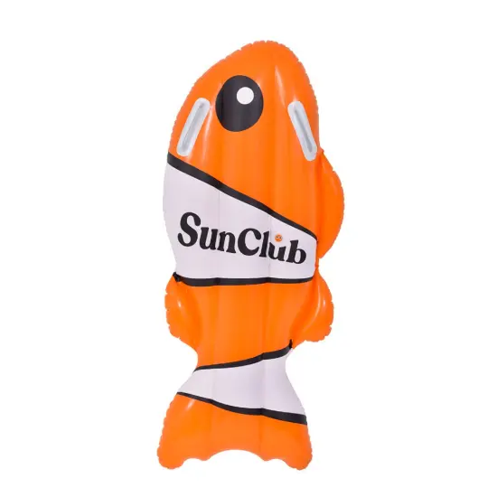 Pool Central Inflatable Clown Fish Swimming Kickboard - 39" - Orange and White {1}