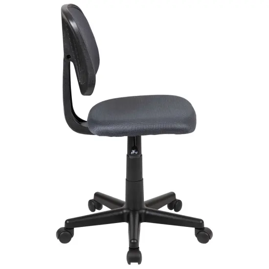 Emma and Oliver Mid-Back Mesh Swivel Task Office Chair with Pivot Back Black {10}
